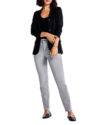 Mid Rise Straight Ankle Jeans Mercury
