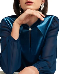 Rosalie Velvet Blouse