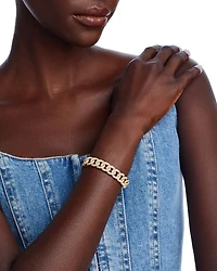 Diamond Pavé Link Bracelet in 14K Yellow Gold, 4.0 tcw