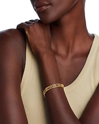 14K Yellow Gold Triple Layer Box Link Chain Bracelet