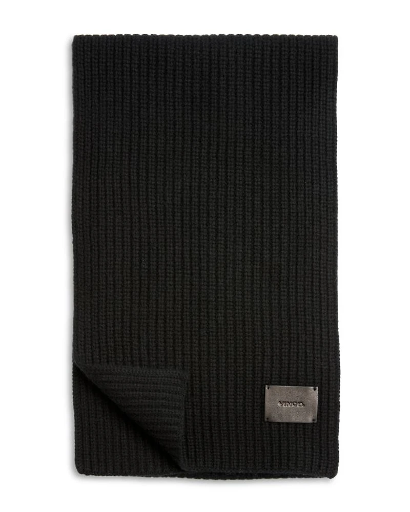 Ribbed knit Cashmere Scarf