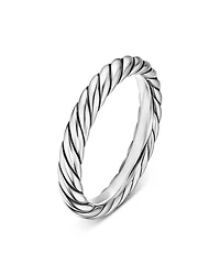 Cable Band Ring Sterling Silver, 3.4mm