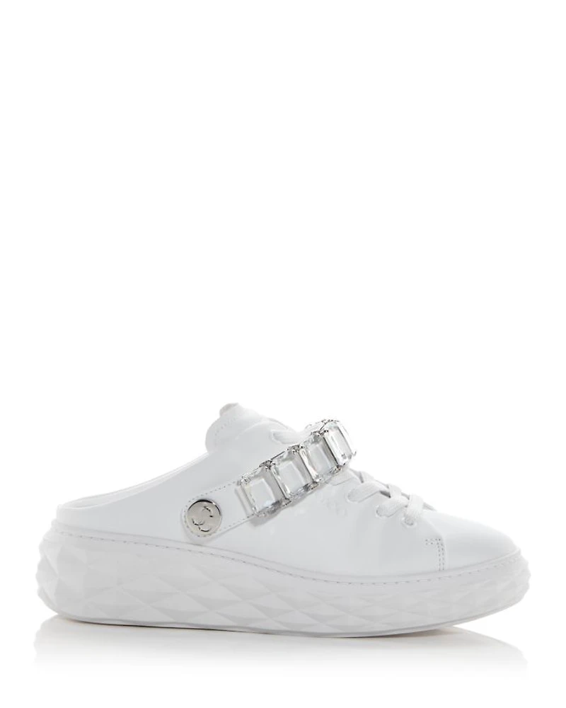 Women's Diamond Embellished Platform Slingback Sneakers