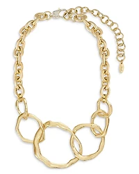 Ettika Interlocking Golden Chain Statement Necklace