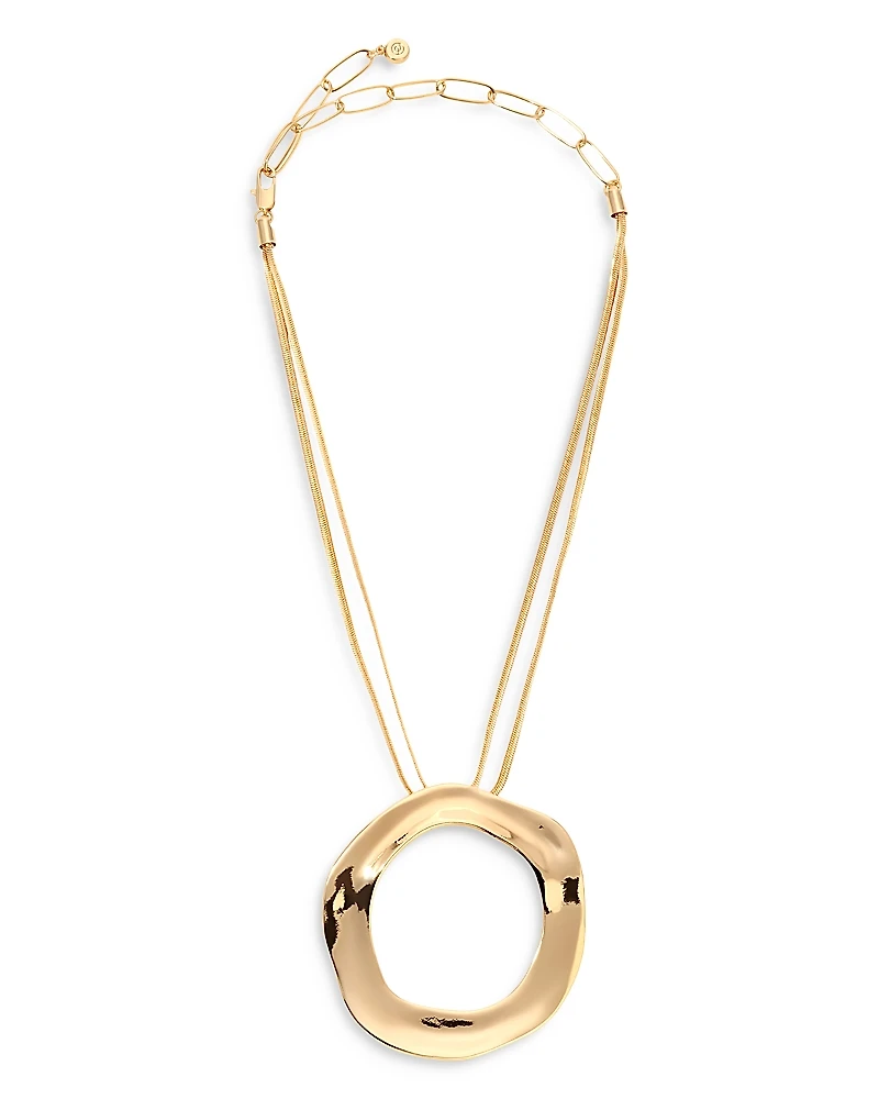 Ettika Open Circle Statement Pendant Necklace