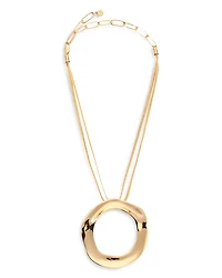 Ettika Open Circle Statement Pendant Necklace