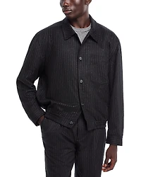 Simkhai Ernie Wool Blend Stripe Shirt Jacket