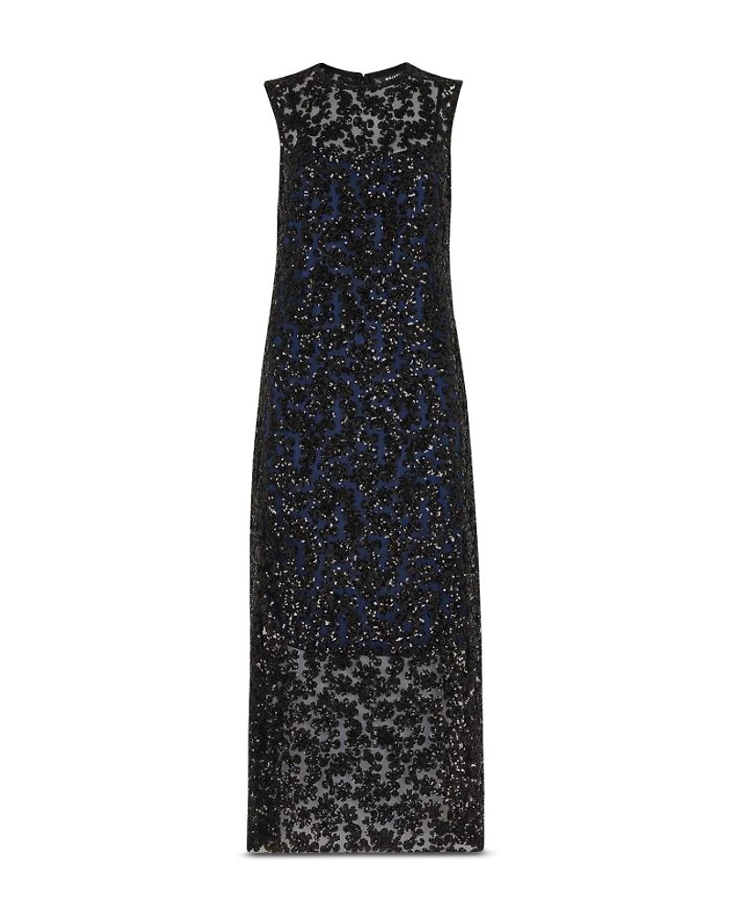 Lyra Floral Sequin Midi Dress
