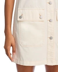 Warren Button Front Mini Dress