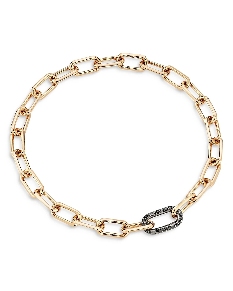 Walters Faith Men's 18K Black & Rose Gold Diamond Clasp Chain Link Bracelet