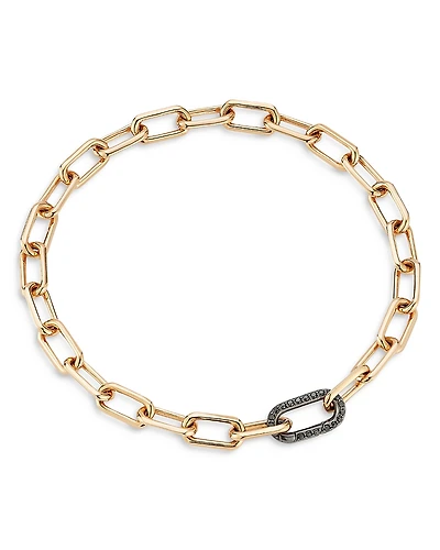 Walters Faith Men's 18K Black & Rose Gold Diamond Clasp Chain Link Bracelet