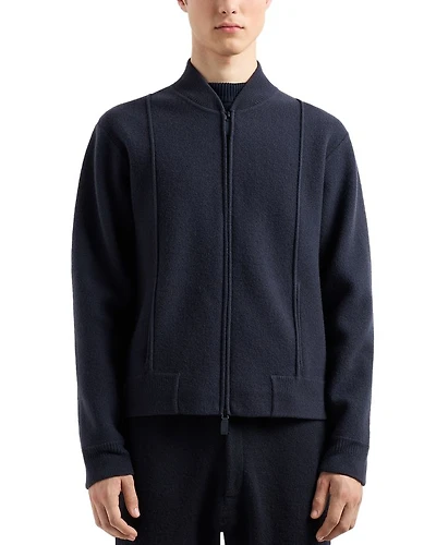 Knit Wool Bomber Jacket