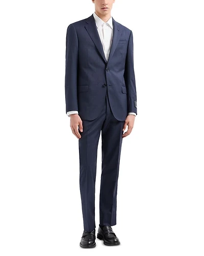 Regular Fit Textured Wool Suit