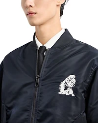 Shiny Nylon Bomber Jacket