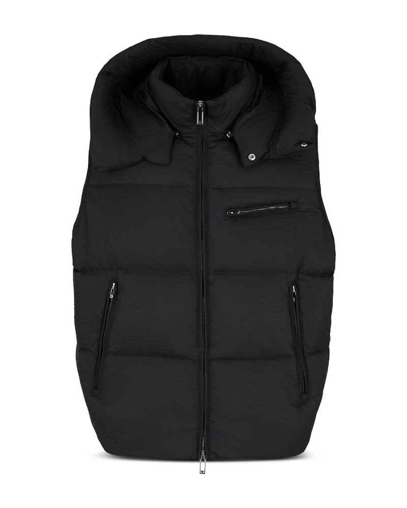 Puffer Vest with Removable Hood