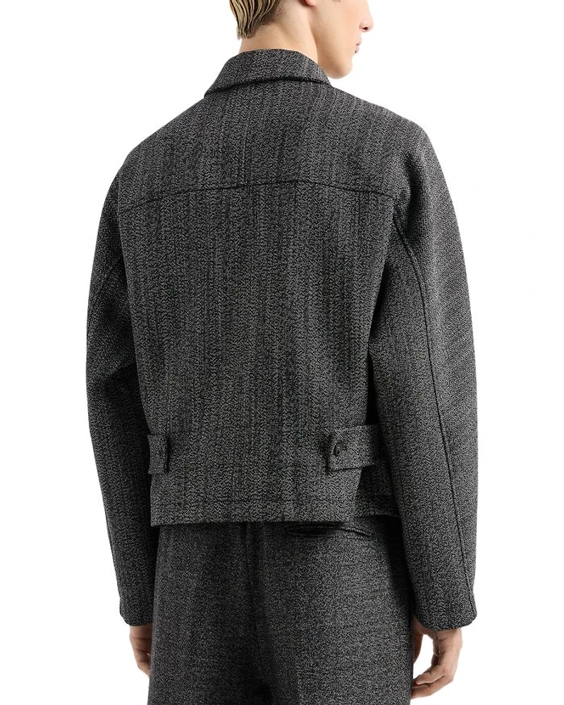 Textured Blouson Jacket