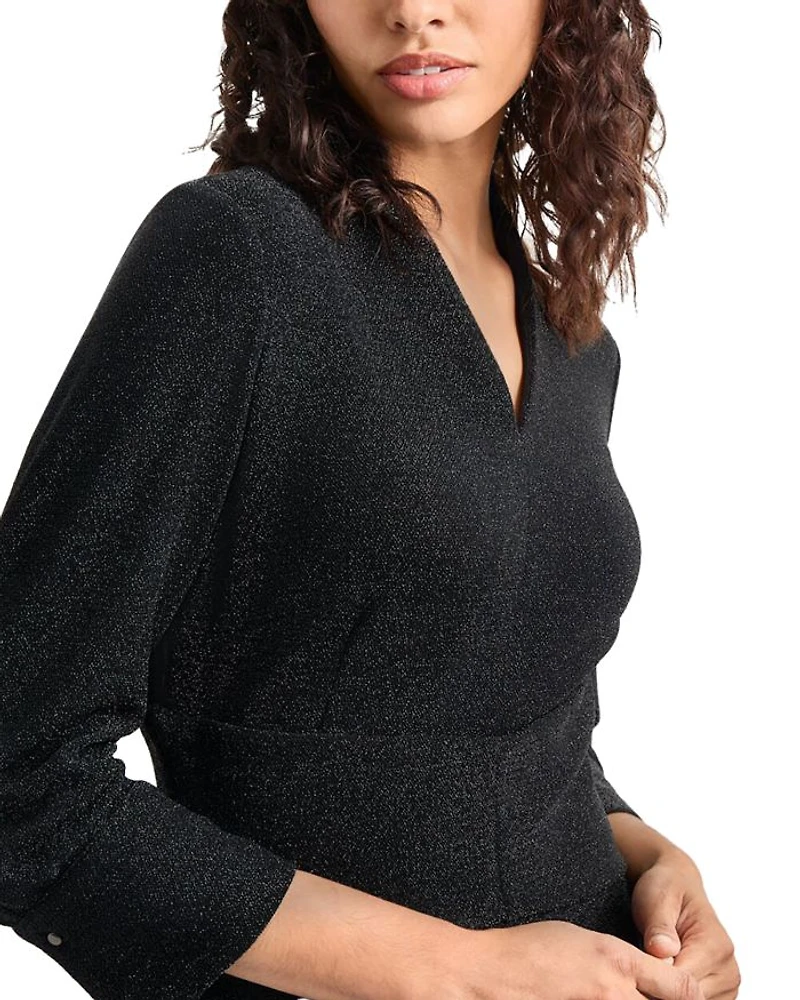 Sparkle Stretch Woven Midi Dress