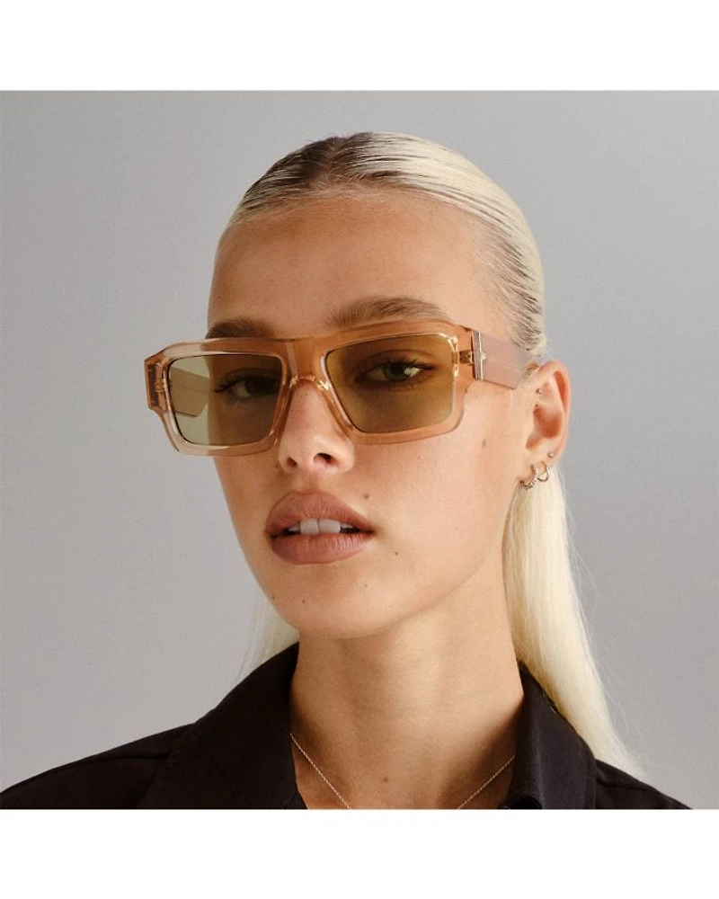 Polygraph Rectangular Sunglasses, 55mm