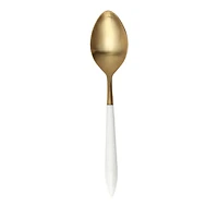 Ares Oro and White Serving Spoon