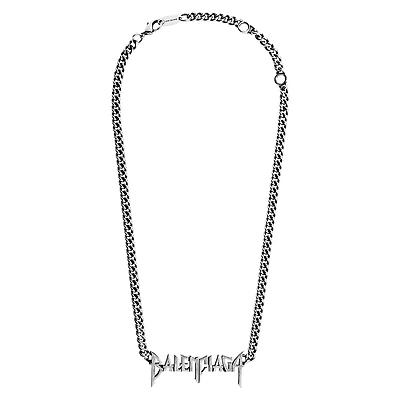 Balenciaga Typo Metal Necklace