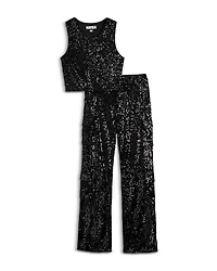 Girls' Miley Cropped Sequined Top - Big Kid