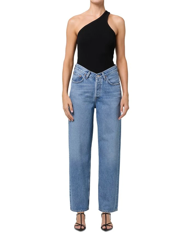V-Waist High Rise Baggy Jeans Fairway