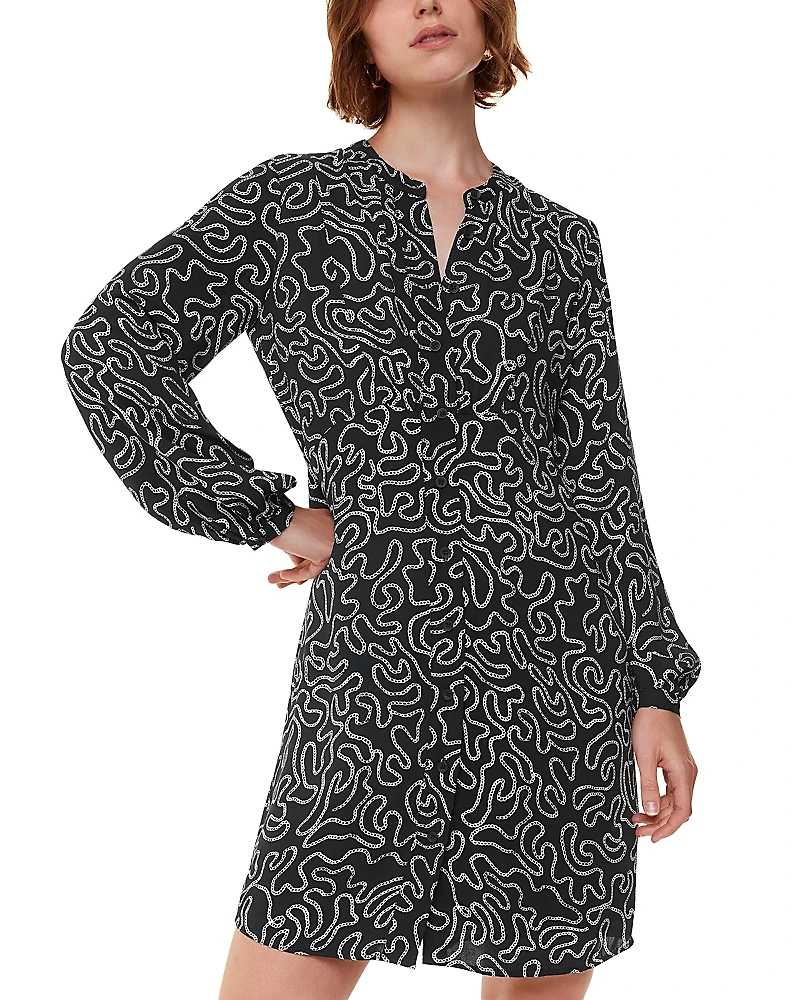 Whistles Chain Print Flippy Dress