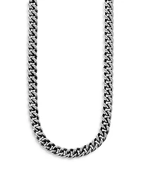 Sterling Silver Men's Curb Link Chain Necklace, 24"