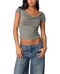 Edikted Javi Cowl Neck Top