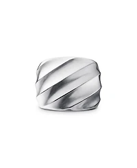 Sterling Silver Cable Edge Saddle Ring
