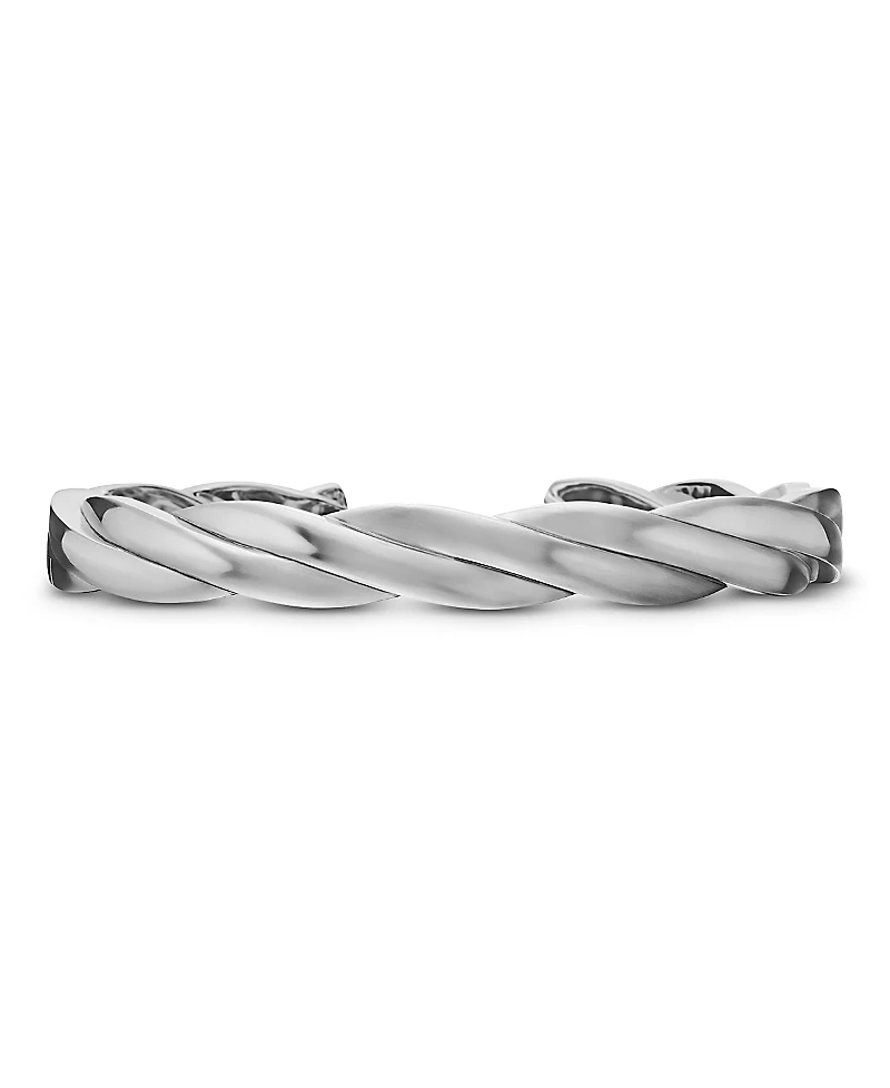 David Yurman Men's Sterling Silver Dy Helios Twisted Cuff Bangle Bracelet