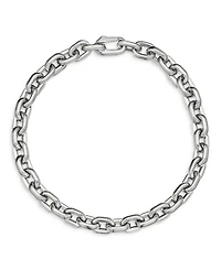 Men's Deco Chain Link Bracelet Sterling Silver, 6.5mm