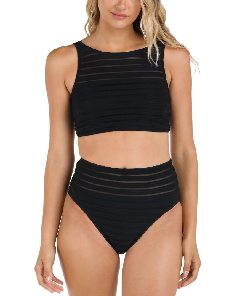 High Neck Midline Bikini Top