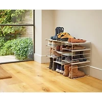 Level Plus Adjustable Shoe Rack, Stores 12 Pairs