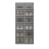 ShoeCase Premium Shoe Storage Box, 6 pack