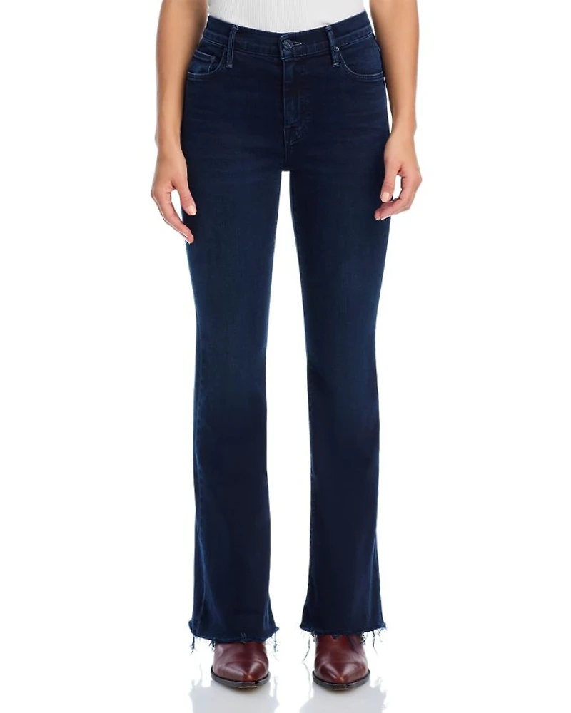 Petites Lil Weekender High Rise Flared Jeans Chip On My Shoulder