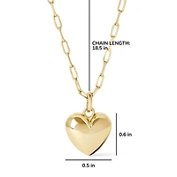 Puffed Heart Necklace - Lev