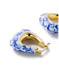 Statement Earrings - Dakota Marble Blue