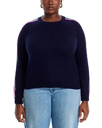 Cashmere Rainbow Athletic Stripe Sweater - Exclusive