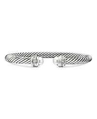 David Yurman Cable Classics Bracelet with Cultured Freshwater Pearl & Diamonds
