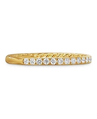 18K Yellow Gold DY Eden Partway Eternity Band Ring with Pavé Diamonds