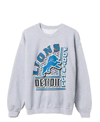 Junk Food Clothing Unisex Nfl Detroit Lions Backfield Crew Fleece Sweatshirt