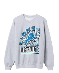 Junk Food Clothing Unisex Nfl Detroit Lions Backfield Crew Fleece Sweatshirt