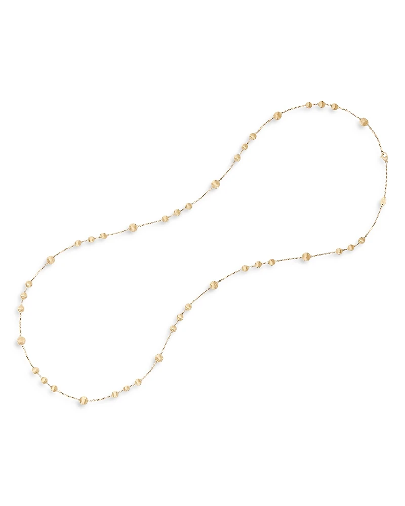 Marco Bicego 18K Yellow Gold Africa Textured Bead Long Strand Necklace, 36