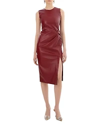 Brett Faux Leather Dress