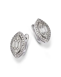 Diamond Earrings in 14K White Gold, 1.00 tcw