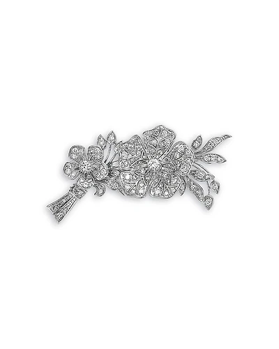 Bloomingdale's Fine Collection Diamond Flower & Vine Brooch