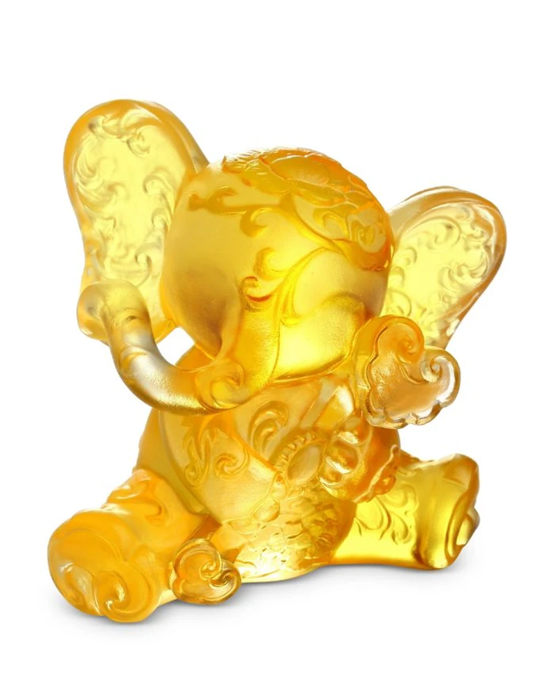 Crystal Elephant Sculpture, Lucky Little Elephant