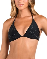 Annabelle Shine Studded Triangle Top