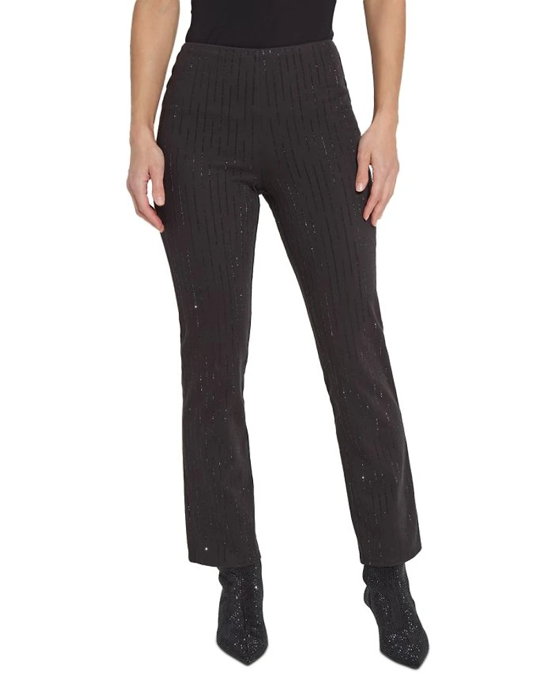 Crystal High Rise Ankle Straight Jeans Black